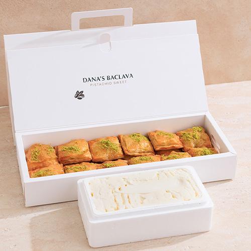 بقلاوة الايس كريم بالشيرة