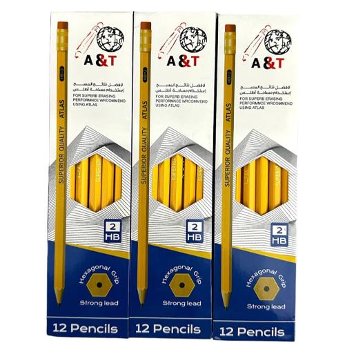 اي اند تي باكيدج اقلام رصاص 2+1