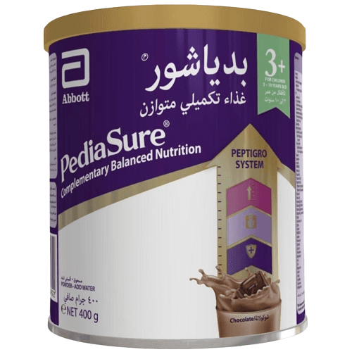بديا شور3 غذاء تكميلي متوازن للاطفال من عمر 3 الى 10سنوات بالشوكولاتة 400جم