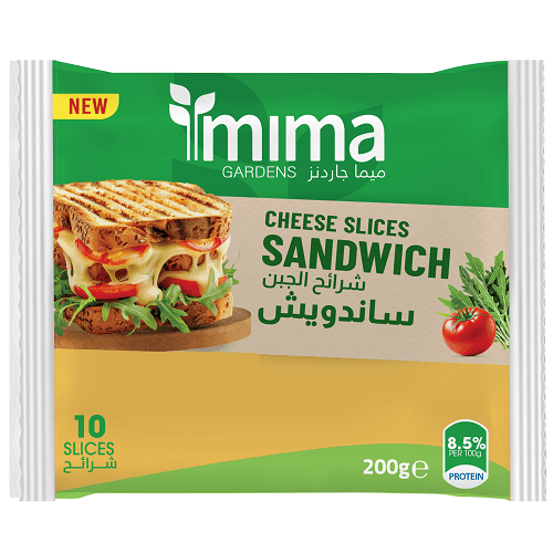 ميما جاردنز شرائح جبن ساندويتش غنية بالكالسيوم 10شرائح 200جم