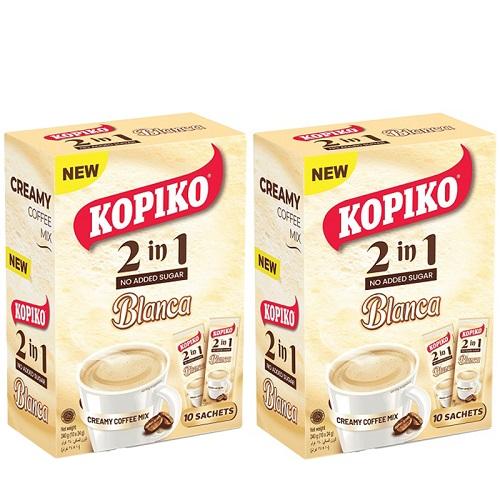 كوبيكو قهوة بلانكا كريمي 2×1 بدون اضافة سكر 24جم 10ظرف 2حبة