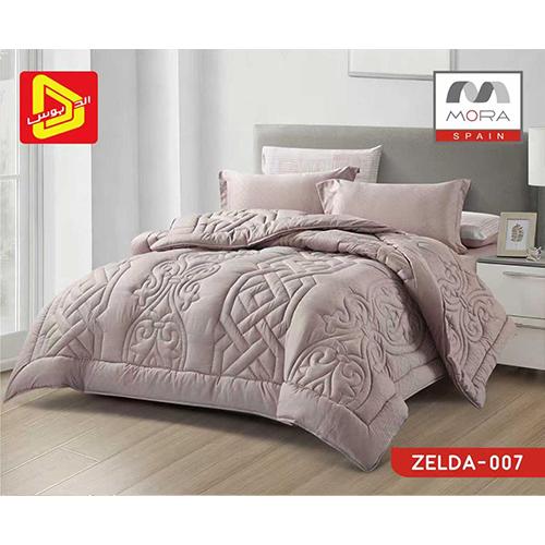 مورا زيلدا رقم.007 طقم لحاف نفرين 240x260سم 6قطع كوفي موديل رقم.J-1133