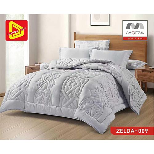 مورا زيلدا رقم.009 طقم لحاف نفرين 240x260سم 6قطع فضي موديل رقم.J-1133