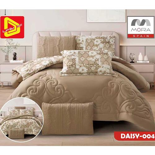 مورا ديزى رقم.004 طقم لحاف نفر ونص كينج 240x180سم 4قطع كوفي موديل رقم.J-1130